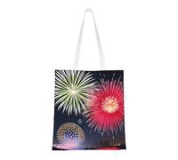 Splendid Fireworks Totes. Lightweightcanvas, Double Handles, Stylish Women'S Tote Bag, Perfect For Shopping, Work And Everyday Carry.