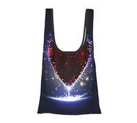 Splendid Star Print Foldable Reusable Grocery Bag Lightweight Shopping Tote for Groceries Travel Beach Eco-Friendly Compact Adventure Tote