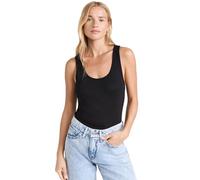Splendid Women's 1x1 Rib Sleeveless Tank Top Shirt, Black, XXS