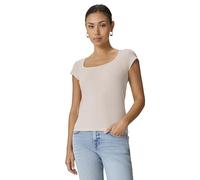 Splendid Womens Short Sleeve Scoop Tee, Moonstone/Cactus Stripe, S