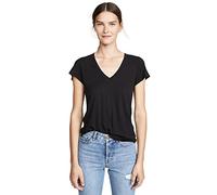Splendid Women's Short-Sleeve V-Neck Tee T-Shirt, Black, Small