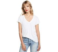 Splendid Women's Short-Sleeve V-Neck Tee T-Shirt, White, Medium