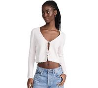 Splendid Women's Wendy Cardigan Sweater, White Sand, XL