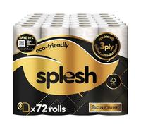 Splesh by Cusheen 3-ply Toilet Roll - Signature Scented (72 Rolls) Bulk Buy, Quilted Toilet Rolls, Soft and Strong Toilet Tissue and Loo Rolls - Eco-Friendly Toilet Paper Sustainably Craft