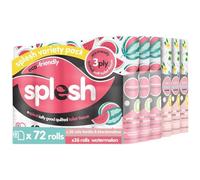 Splesh by Cusheen 3-ply Toilet Roll - Soft, Quilted Bulk Toilet Rolls, Eco-Friendly Toilet Tissue Loo Rolls, Made in UK - 72 Rolls (Aloe 36s) & (Vanilla 36s)