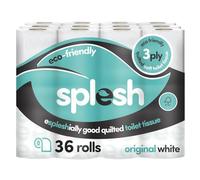 Splesh by Cusheen 3-ply Toilet Roll - White Fragrance (36 Pack) Soft, Quilted Bulk Toilet Rolls, Toilet Tissue and Loo Rolls - Eco-Friendly Toilet Paper Sustainably Crafted in The UK