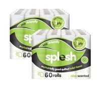 Splesh by Cusheen Toilet Roll 120 Rolls - Aloe Vera Scent Bulk Family Pack | Soft 3 Ply Quilted Bathroom Tissue Loo Rolls | Eco-Friendly, Sustainable Toilet Paper
