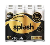 Splesh by Cusheen Toilet Roll 36 Rolls - Signature Scent Bulk Family Pack | Soft 3 Ply Quilted Bathroom Tissue Loo Rolls | Eco-Friendly, Sustainable Toilet Paper