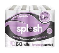 Splesh by Cusheen Toilet Roll 60 Rolls Lavender Scent Bulk Family Pack So