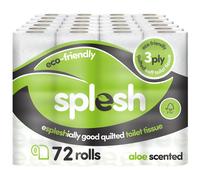 Splesh by Cusheen Toilet Roll 72 Rolls Aloe Vera Scent Bulk Family Pack S