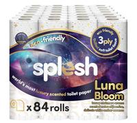 Splesh by Cusheen Toilet Roll 84 Rolls - Luna Bloom Cashmere Scent with White Amber Essence, Bulk Family Pack | Soft 3 Ply Luxury Bathroom Tissue Loo Rolls | Eco-Friendly, Sustainable Toilet Paper