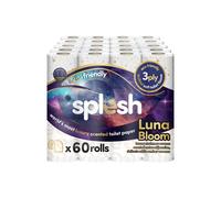 Splesh Quilted Luxury 3 Ply Luna Bloom Scented Toilet Tissue Paper, 60 Rolls in White Splesh White