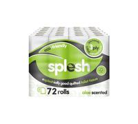 Splesh Toilet Roll' Soft & Quilted, Aloe vera 72 Rolls in White Splesh White