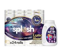 Splesh Toilet Rolls Luna Bloom Scented, 24 Ultra-Soft Rolls, Combined with 150 Powerful 3-in-1 Dishwasher Tablets, Ultimate Household Cleaning & Comfort Bundle