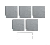 Splicable Grey Garden Fencing Roll Alternative 5 Pack Plastic Lawn Edging for Flower Beds Pathway Border 7.87 Inch