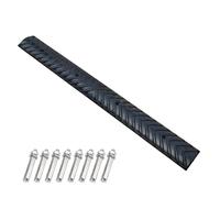 Splicable Rubber Speed Bumps for Driveways and Roads, High Load Capacity for Garages and Asphalt Surfaces