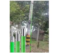 Spliceable Hot Stick, High Voltage Insulated Operating Pole, Heavy Duty Epoxy Resin Fiberglass Switch Stick with Spliceable Universal Head(6m - 4 section)