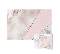 Spliced Mixed Rose Gold Marble,300 Pieces Wooden Jigsaw Family Game Jigsaw Puzzles for Adults Teens Home Decor