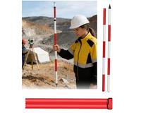 Spliced Type Folding Measuring Pole for Land Surveying, Lightweight Rod for Road Work Plumb Checking Tree Height Estimation(2 Meters)