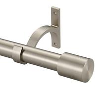 Splicing Curtain Rods 28 to 93 Inch, Adjustable Brushed Nickel Window Rods, 1-Inch Telescoping Drapery Rod, Decorative With Cap Finials