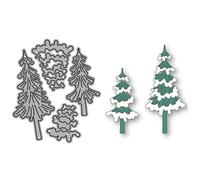 Splicing Pine Trees Die Cuts for Card Making, Plant Cedar Metal Cutting Dies for Paper Scrapbooking, DIY Stencils for Album Party Wedding Festivals Decoration