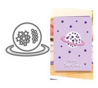 Splicing Planet Die Cuts for Card Making, Hollow Five Pointed Star Metal Cutting Dies for Paper Scrapbooking, DIY Stencils for Album Party Wedding Festivals Decoration