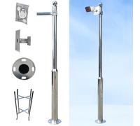 Splicing Security Camera System CCTV Pole, Stainless Steel Surveillance Cameras Post 6.6-19.7ft Long, Universal Wide View Monitoring Column(A,2.5m/8.2ft)