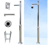 Splicing Security Camera System CCTV Pole, Stainless Steel Surveillance Cameras Post 6.6-19.7ft Long, Universal Wide View Monitoring Column(C,4.5m/14.8ft)