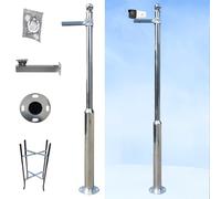 Splicing Security Camera System CCTV Pole, Stainless Steel Surveillance Cameras Post 6.6-19.7ft Long, Universal Wide View Monitoring Column(B,6m/19.7ft)