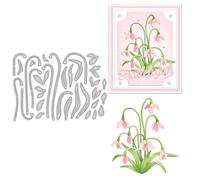 Splicing Snowdrop Flowers Die Cuts for Card Making Plants Metal Cutting Dies Sets for DIY Handmade Scrapbooking Paper Crafting Festivals Album Party Wedding Decorative Supplies