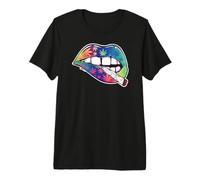 Spliff Smoking Lips, Weed Premium T-Shirt