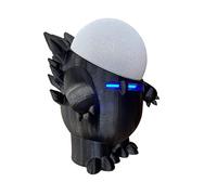 Splin Table Stand Holder Compatible with Amazon Alexa Smart Speaker Echo Dot (4th and 5th gen.) and Apple HomePod Mini, Echosaurus Style (Black)