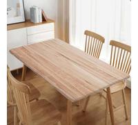 SPLINDO Rectangle Tablecloth Wood Grain Fitted Table Cloth Light Wooden Tablecloths with Elastic Edge Waterproof Polyester Cloths for Farmhouse Picnic, for 48x24 Inch Rectangular Tables, Style 10