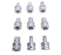 Spline Bit Socket Set, 9 Pcs 3/4 Inch Drive Impact Hex Driver Impact Socket Set Cr-mo 14mm to 24mm Hex Drill Bit M16 M18 Spline Bit Socket Set