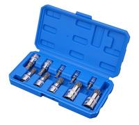Spline Socket Bit Set 10pcs, Square Triple Silver M4 - M18