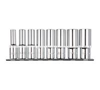 Spline sockets 1/2", long, set of 8 pcs.