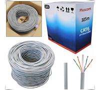 Splinktech Safekom RJ45 305M Cat6 Cat 6 Network Ethernet Internet Gigabit UTP CCA ADSL Patch LAN Bulk Roll Reel Cable 305 Meter 10/100/1000 For PC Laptop To Modem Router