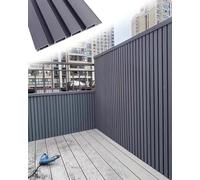 Splinter-Free Slatted Fence Panel, Weatherproof Temporary Barrier for Dogs, Privacy Cover for Backyards, Apartments