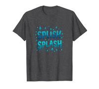 Splish Splash Water Droplet Design for Summer Fun T-Shirt, Men, Dark Heather Grey, 3XL
