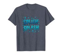 Splish Splash Water Droplet Design for Summer Fun T-Shirt, Men, Heather Blue, 5XL