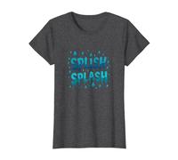 Splish Splash Water Droplet Design for Summer Fun T-Shirt, Women, Dark Heather Grey, XS