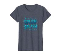 Splish Splash Water Droplet Design for Summer Fun T-Shirt, Women, Heather Blue, M