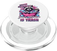 Splish Splash Your Opinion Is Trash Raccoon Bath PopSockets PopGrip for MagSafe