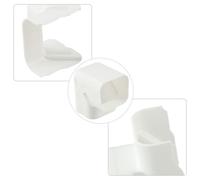 Split and Central A/C Decorative PVC Line Cover for Indoor Air Quality Systems, White Weather Resistant Protection from -30 to 150°F(Wall Cap)