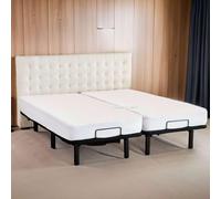 Split California King Fitted Sheets 2 Piece, Fits Mattress Between 10 to 16 inches, Extra Soft and Wrinkle Free, Comfy Breathable & Cooling, Dual Adjustable Bottom Sheet, White