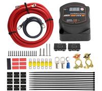 Split Charge Relay Kit with LED Screen Display, Smart Dual Battery Isolator Kit 12V 140Amp, Voltage Sensitive Relay kit, for Car, Caravan, Off-road, Truck, SUV, RV, ATV, UTV, Boat
