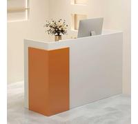 Split-Color Small Reception Desk with Drawers & Keyboard Tray - Ideal for Beauty Salons Retail Shops and Office Reception Areas