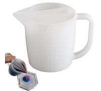 Split Colour Mixing Cup, 500 ml Silicone Matching Cup, Paint Pouring Container, Ergonomic Handle With 4 Channels, Flexible And Reusable Design For Manicurists, Artists, Crafting