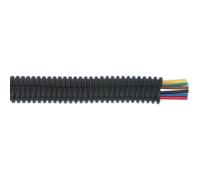 Split Convoluted Cable Sleeving - 10 Metres - 12-16mm Diameter - Flexible Nylon