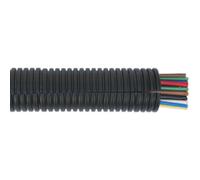 Split Convoluted Cable Sleeving - 10 Metres - 22-27mm Diameter - Flexible Nylon